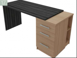 MESA CONJUGADA COM GAVETEIRO